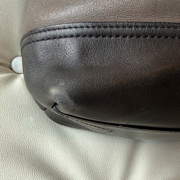 Coach Legacy Colorblock Large Carryall Hobo Crossbody Shoulder Bag Brown/Tan - Picture 3 of 15